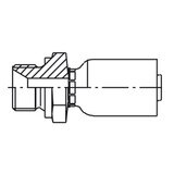 Male BSP Parallel Pipe - Rigid - Straight (60 Cone) - 56 Series Fittings